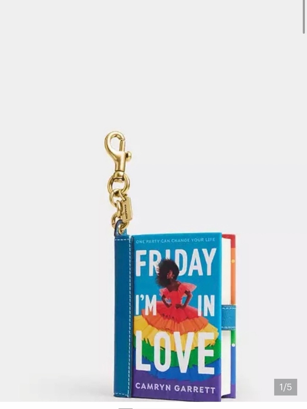 Coach Multicolor 'Friday I'm In Love' Book Charm Keychain